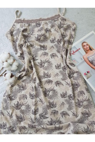 Комфортная сорочка Roksana 567 бежевая